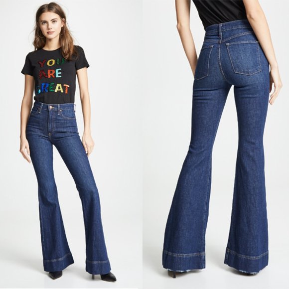Alice + Olivia Denim - Alice+Olivia AO.LA Beautiful High Rise Bell Jeans